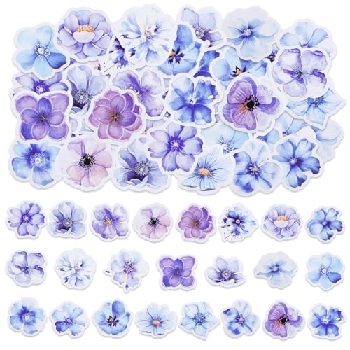 46 Stücke Blaue Blume Aufkleber, Mini Größe Natur Blume Aufkleber, Scrapbook Zubehör Scrapbooking Aufkleber für Reisekoffer, Laptop, Planer, Kalender, Koffer, Notizbücher, Journal 46 Stücke Blaue Blume Aufkleber, Mini Größe Natur Blume Aufkleber, Scrapbook Zubehör Scrapbooking Aufkleber für Reisekoffer, Laptop, Planer, Kalender, Koffer, Notizbücher, Journal von SHANFAA