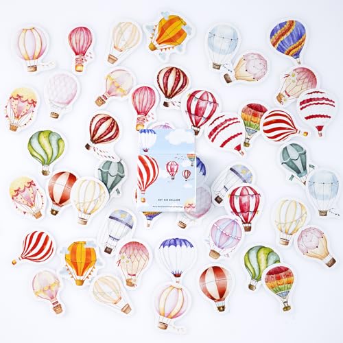 46 Stücke Bunte Heißluftballon Form Aufkleber, Mini Size Cartoon Heißluftballon Aufkleber für Kinder Teens Erwachsene Reisekoffer, Laptop, Planer, Kalender, Scrapbook, Koffer, Notizbücher, Journal 46 Stücke Bunte Heißluftballon Form Aufkleber, Mini Size Cartoon Heißluftballon Aufkleber für Kinder Teens Erwachsene Reisekoffer, Laptop, Planer, Kalender, Scrapbook, Koffer, Notizbücher, Journal von SHANFAA