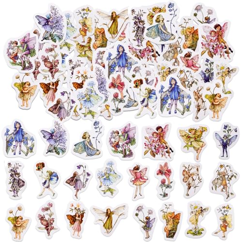46 Stücke Fee Aufkleber, Nette Blumen Fee Aufkleber, Kawaii Scrapbook Supplies, Ästhetische Wasserflasche Aufkleber für Scrapbooking, DIY Handwerk, Laptops, Journal, Geschenke für Erwachsene, Kind 46 Stücke Fee Aufkleber, Nette Blumen Fee Aufkleber, Kawaii Scrapbook Supplies, Ästhetische Wasserflasche Aufkleber für Scrapbooking, DIY Handwerk, Laptops, Journal, Geschenke für Erwachsene, Kind von SHANFAA