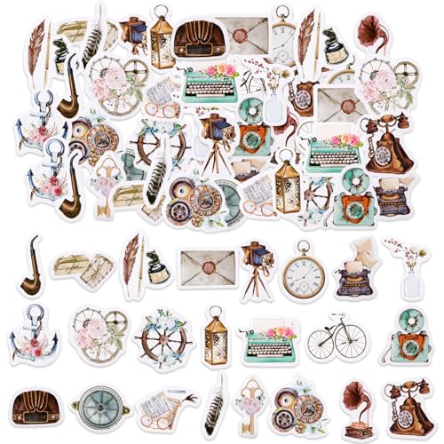 46 Stücke Vintage Aufkleber, Scrapbooking Zubehör Retro Journaling Aufkleber für Erwachsene, Kind, Retro Sammel Scrapbook Zubehör Aufkleber für Scrapbooking, DIY Handwerk, Laptops, Journal, Geschenke 46 Stücke Vintage Aufkleber, Scrapbooking Zubehör Retro Journaling Aufkleber für Erwachsene, Kind, Retro Sammel Scrapbook Zubehör Aufkleber für Scrapbooking, DIY Handwerk, Laptops, Journal, Geschenke von SHANFAA