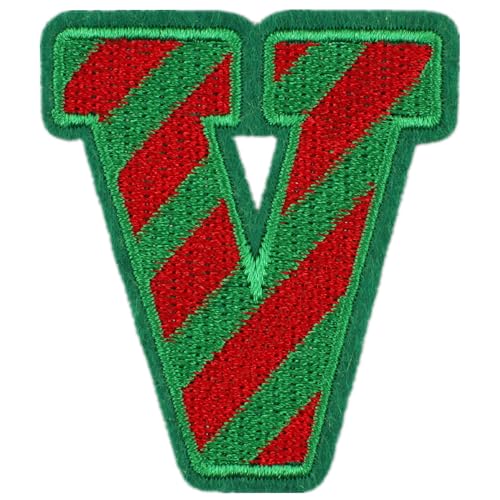 Aufnäher zum Aufbügeln mit Weihnachtsbuchstaben, A-Z, Weihnachtsstickerei, Alphabet-Flicken, zum Aufnähen, bestickte Aufnäher, Alphabet-Flicken für Taschen, Kleidung, Jacken, Hüte, Rucksäcke, Jeans Aufnäher zum Aufbügeln mit Weihnachtsbuchstaben, A-Z, Weihnachtsstickerei, Alphabet-Flicken, zum Aufnähen, bestickte Aufnäher, Alphabet-Flicken für Taschen, Kleidung, Jacken, Hüte, Rucksäcke, Jeans von SHANFAA