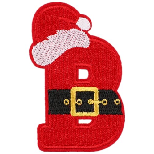Aufnäher zum Aufbügeln mit Weihnachtsbuchstaben, A-Z, Weihnachtsstickerei, Alphabet-Flicken, zum Aufnähen, bestickte Aufnäher, Alphabet-Flicken für Taschen, Kleidung, Jacken, Hüte, Rucksäcke, Jeans Aufnäher zum Aufbügeln mit Weihnachtsbuchstaben, A-Z, Weihnachtsstickerei, Alphabet-Flicken, zum Aufnähen, bestickte Aufnäher, Alphabet-Flicken für Taschen, Kleidung, Jacken, Hüte, Rucksäcke, Jeans von SHANFAA