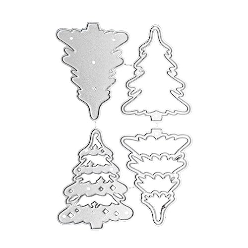 Weihnachtsbäume Metall Stanzformen Schablone Scrapbooking Papier Stempel Prägekarte D6v1 Basteln Dekor Album Form von SHANGYU