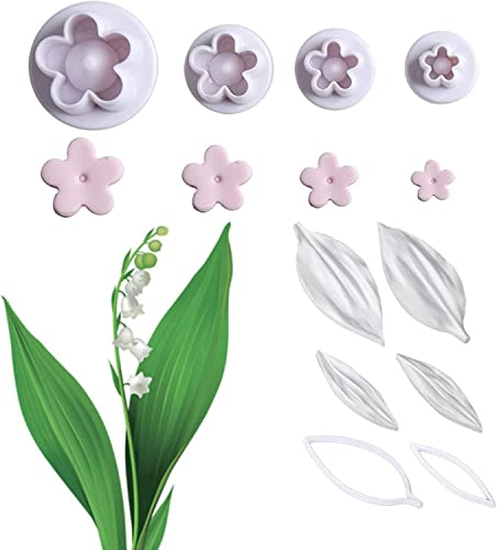 10 Stück Glocken-Orchideen-Silikon-Form, Fondant-Ausstechform, Zucker, Blume, Kuchendekoration von SHANIABELLE