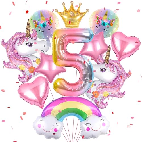 luftballons regenbogen geburtstag,folienballon geburtstag,luftballons regenbogen farbverlauf,aluminium ballons,luftballons geburtstag mädchen regenbogen,regenbogen deko kindergeburtstag（5Jahre） von SHANKAM