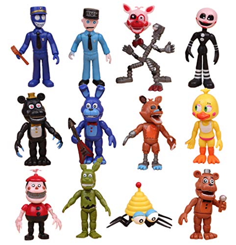 Set mit 12 Stück Five Nights at Freddy's Actionfiguren, Spielzeug, Puppen, Geschenke, Kuchenaufsätze, 10,2 cm Set mit 12 Stück Five Nights at Freddy's Actionfiguren, Spielzeug, Puppen, Geschenke, Kuchenaufsätze, 10,2 cm von SHANXI