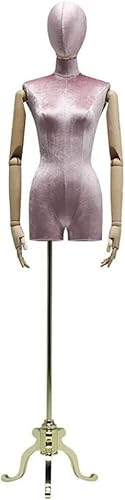 SHANYAYALI Schneiderpuppe mit abnehmbaren Rollen, professionelles Schneiderzubehör (Rosa, Gold) von SHANYAYALI