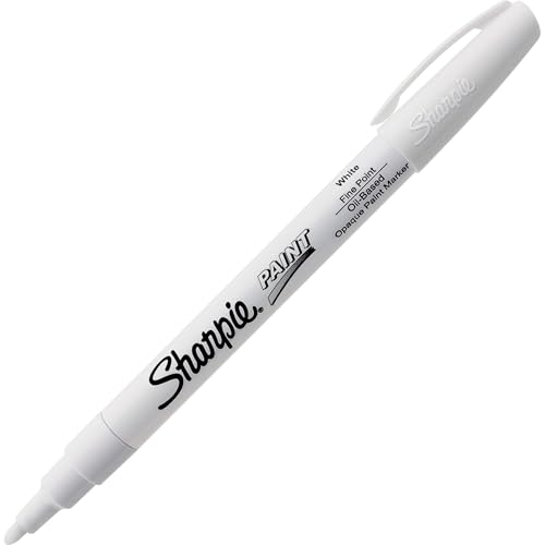 (5-Count, Fine Point, White) - Sharpie Oil-Based Paint Marker, Fine Point, White, 1 Count - Great for Rock Painting von SHARPIE