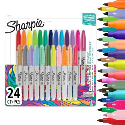 SHARPIE Permanente Marker | Feine Spitze Malstifte | gemischte Farben | 24 Marker SHARPIE Permanente Marker | Feine Spitze Malstifte | gemischte Farben | 24 Marker von SHARPIE