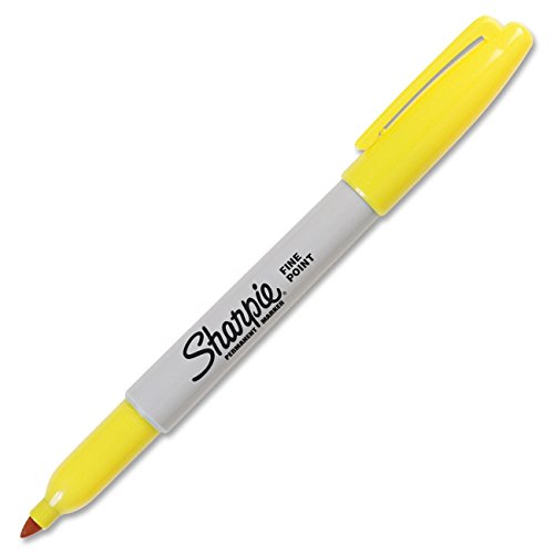 Sharpie Permanentmarker mit feiner Spitze, Gelb, 1 Stück von Sharpie