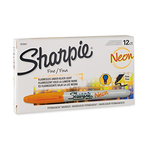 Sharpie 1878457 Neon Fine Point Permanent Marker, Neon Orange, 12-Pack von SHARPIE