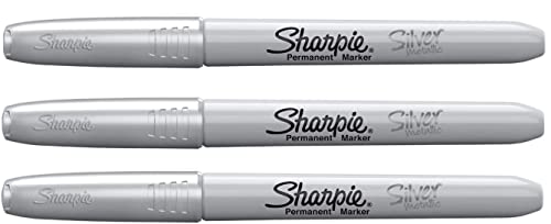 Sharpie 3 Marker Permanent Metallic, Silber, Linienbreite: 0,9 mm von SHARPIE