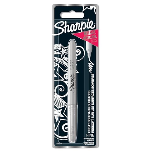 Sharpie Metallic-Permanentmarker | Marker Stifte mit feiner Spitze | Silber Tinte | 1 Stück Sharpie Metallic-Permanentmarker | Marker Stifte mit feiner Spitze | Silber Tinte | 1 Stück von SHARPIE