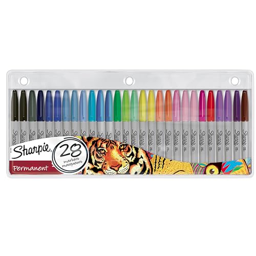 Sharpie Permanent Marker | Marker Stifte mit feiner Spitze | gemischte Farben | 28 Stück Market Set von SHARPIE