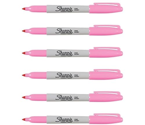 Sharpie Permanentmarker | Feine Spitze | Rosa | 6 Zählen Sharpie Permanentmarker | Feine Spitze | Rosa | 6 Zählen von SHARPIE