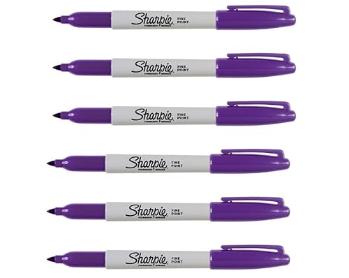 Sharpie Permanentmarker, feine Spitze, violett, 6er-Pack Sharpie Permanentmarker, feine Spitze, violett, 6er-Pack von SHARPIE
