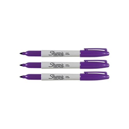 Sharpie Permanentmarker, feine Spitze, Violett, Stifte, 3 Stück Sharpie Permanentmarker, feine Spitze, Violett, Stifte, 3 Stück von SHARPIE