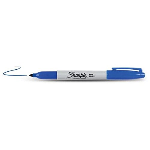 Sharpie Permanentmarker, feine Spitze, rund, Blau, 6 Stück Sharpie Permanentmarker, feine Spitze, rund, Blau, 6 Stück von SHARPIE