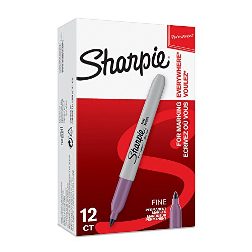 Sharpie Permanentmarker (mit feiner Spitze) 12er-Packung, lila von SHARPIE