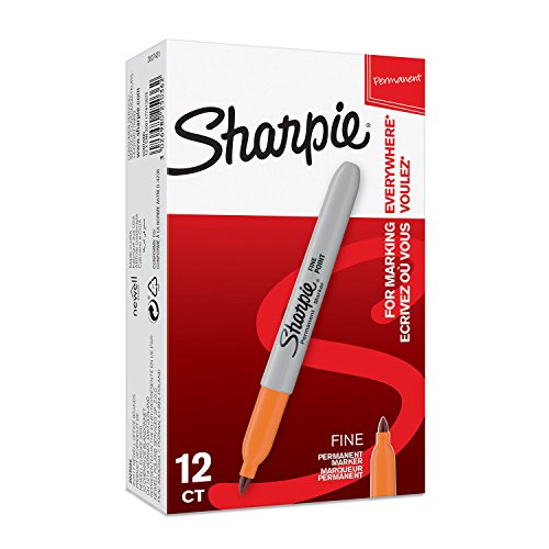 Sharpie-Permanentmarker (mit feiner Spitze) 12er-Packung, orange von SHARPIE