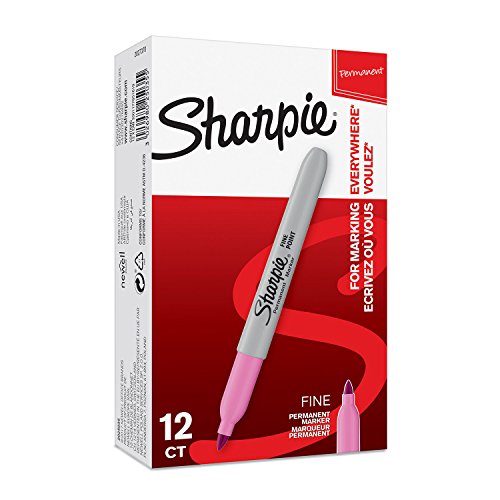 Sharpie Permanentmarker (mit feiner Spitze) 12er-Packung, rosa von SHARPIE