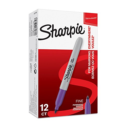 Sharpie-Permanentmarker (mit feiner Spitze) 12er-Packung, violett von SHARPIE