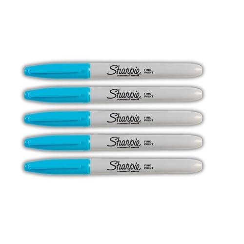 Sharpie Permanent Marker | Feine Spitze | hellblau | 5 Stück Sharpie Permanent Marker | Feine Spitze | hellblau | 5 Stück von SHARPIE