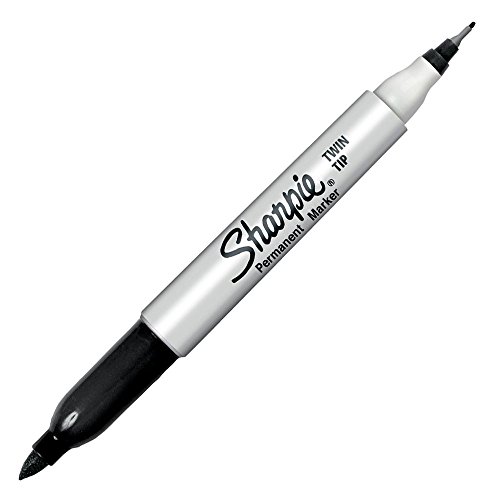Sharpie 2-in-1-Marker mit doppelter Spitze, ultrafeine/feine Spitze, Schwarz von Sharpie