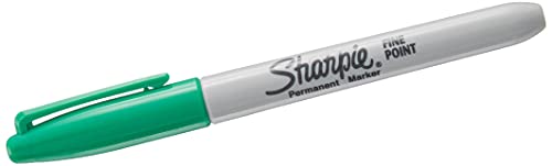 Sharpie feine Spitze, Grün, Permanentmarker – Permanentmarker (grün, feine Spitze, mehrfarbig, dünn, Papier, Kunststoff, AP) von SHARPIE