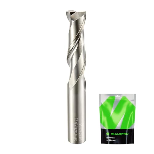 SHARPRO Upcut Spiralfräser Bit 1/4 Zoll Schaft 1/4 Zoll Schneiddurchmesser Upcut CNC Router Bit Vollhartmetall Ideal für Holzschneiden Schlitz Einsteckschlitz Gravur SHARPRO Upcut Spiralfräser Bit 1/4 Zoll Schaft 1/4 Zoll Schneiddurchmesser Upcut CNC Router Bit Vollhartmetall Ideal für Holzschneiden Schlitz Einsteckschlitz Gravur von SHARPRO