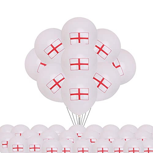15 x Latex-Luftballons, England-Flagge, bedruckt, Fußball-Weltmeisterschaft, Party-Dekoration von SHATCHI