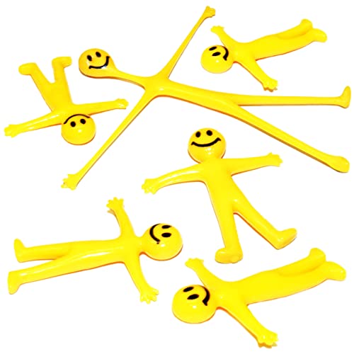 40 Stück Smile Stretches Gelb dehnbare Mini Männer Kinder und Kinder Partytüten von SHATCHI