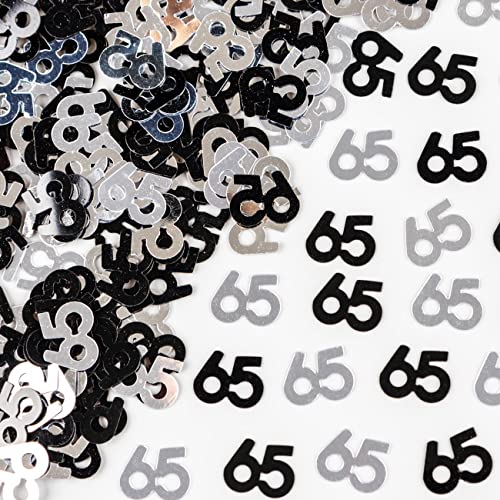 56 g Schwarz & Silber 65. Geburtstag Konfetti Folie Metallic Glitzer Tischstreuung Streusel Alter Geburtstag Party Dekorationen 56 g Schwarz & Silber 65. Geburtstag Konfetti Folie Metallic Glitzer Tischstreuung Streusel Alter Geburtstag Party Dekorationen von SHATCHI