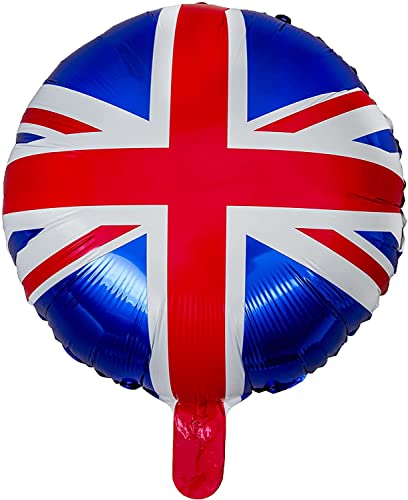 SHATCHI 45,7 cm großer Union Jack Folienballon mit Heliumfüllung Großbritannien Garten BBQ Street Party Sport Feier Royal Events Dekorationen Rot Weiß Blau von SHATCHI