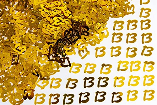 Konfetti-Folie zum 13. Geburtstag, Metallic-Glitzer, 28 g von SHATCHI