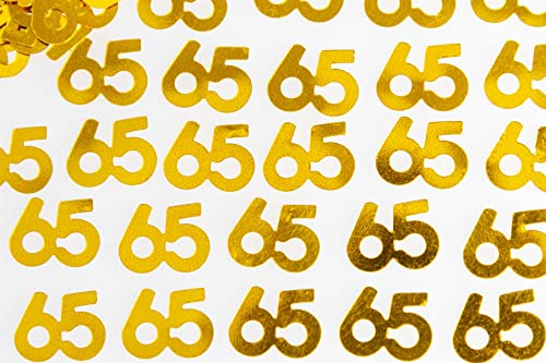 Konfetti-Folie zum 65. Geburtstag, goldfarben, glitzernd, 56 g Konfetti-Folie zum 65. Geburtstag, goldfarben, glitzernd, 56 g von SHATCHI