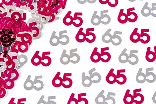 SHATCHI 14 g rosa und silberfarbene Konfetti-Folie zum 65. Geburtstag, metallischer Glitzer, Tischstreuer, Partydekorationen SHATCHI 14 g rosa und silberfarbene Konfetti-Folie zum 65. Geburtstag, metallischer Glitzer, Tischstreuer, Partydekorationen von SHATCHI