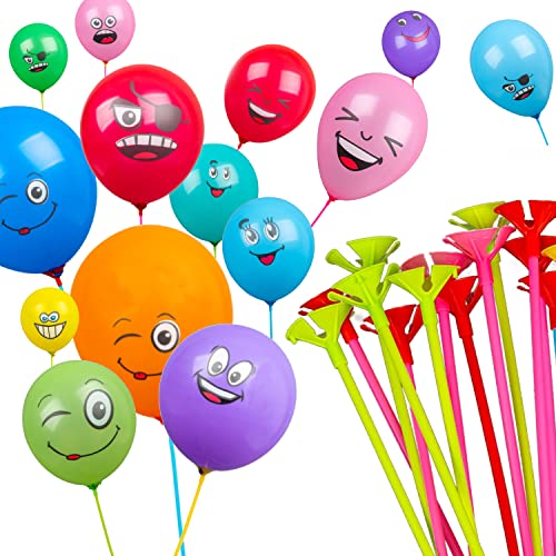 SHATCHI Emoji-Luftballons aus Latex, 30,5 cm, mit wiederverwendbaren Stäbchen, Ständer für Geburtstag, Weihnachten, Kommunion, Partyzubehör, lustige niedliche Dekoration, Baloon, sortiert, 25 Stück SHATCHI Emoji-Luftballons aus Latex, 30,5 cm, mit wiederverwendbaren Stäbchen, Ständer für Geburtstag, Weihnachten, Kommunion, Partyzubehör, lustige niedliche Dekoration, Baloon, sortiert, 25 Stück von SHATCHI