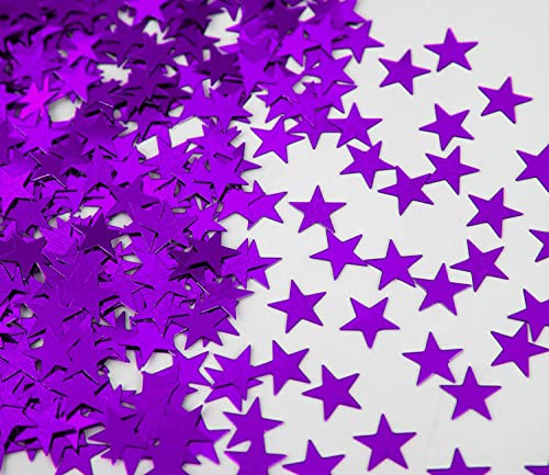 SHATCHI SHATCHI-178 Tischkonfetti mit metallischen Sternen, g, für Geburtstag, Hochzeit, Jahrestag, Weihnachten, Festliche Party-Dekoration, violett, 14 Grams von SHATCHI