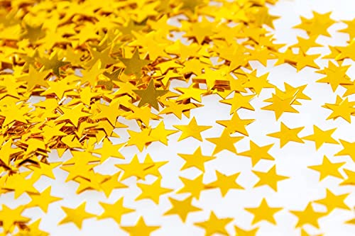 SHATCHI SHATCHI-179 Tischkonfetti mit metallischen Sternen, g, für Geburtstag, Hochzeit, Jahrestag, Weihnachten, Festliche Party-Dekoration, Gold, 14 Grams von SHATCHI