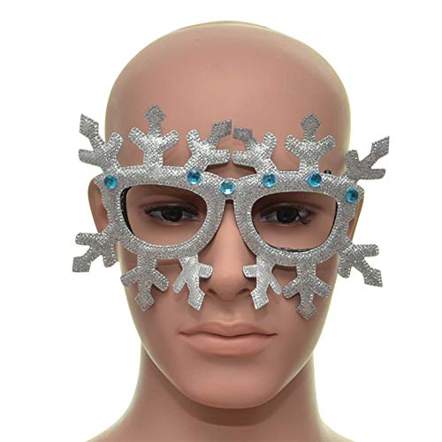 SHATCHI Silbernes Gitter Schneeflocke Weihnachten Brille Fancy Xmas Dress Neuheit Party Zubehör Supplies Selfie Foto Requisiten Tasche Strumpffüller Spaß, Silber, Einheitsgröße SHATCHI Silbernes Gitter Schneeflocke Weihnachten Brille Fancy Xmas Dress Neuheit Party Zubehör Supplies Selfie Foto Requisiten Tasche Strumpffüller Spaß, Silber, Einheitsgröße von SHATCHI