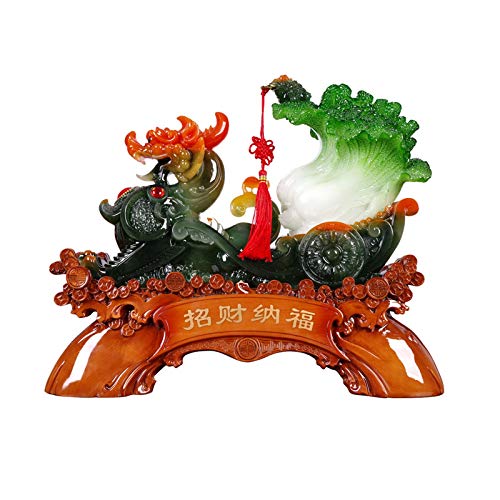Ornamente Feng Shui Pixiu Glücksbringer Kohl Jin Chan Handwerk Öffnung Kasse Dekoration Einweihungsgeschenk (M) von SHAWLA
