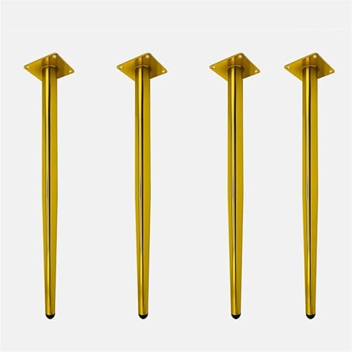 4 Stück Möbelbeine, 45–72 cm, Stuhl, konische Möbelfüße aus Metall, Frisiertischbeine, hohe Tischfüße for Esstisch(Gold 60cm) von SHBHWS