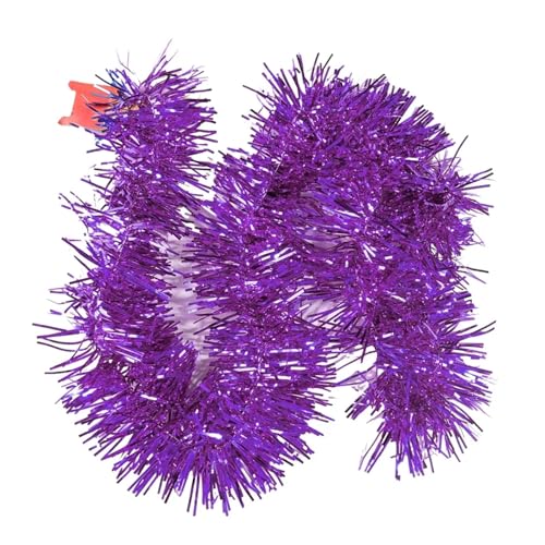 SHBHWS 1,5 mt Weihnachtsdekoration Band Girlande Ornamente Bunte Streifen for Weihnachtsbaum Bar Tops Hochzeit Party Dekoration Lieferungen(Purple) von SHBHWS