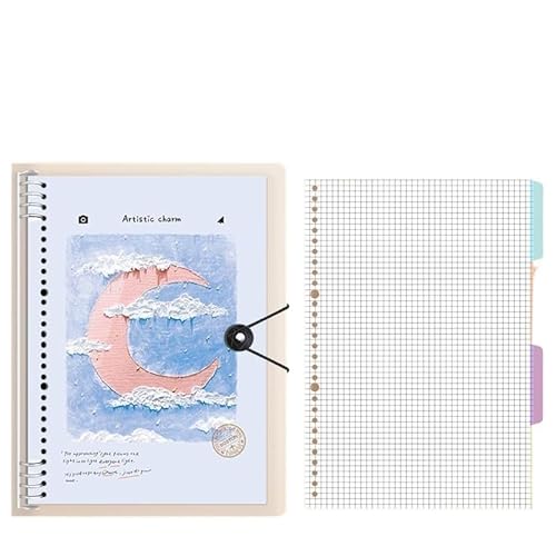 SHBHWS Art Little Fresh Loose Leaf Removable Notebook Stationery Notebook Office Supplies(D square,B5) von SHBHWS