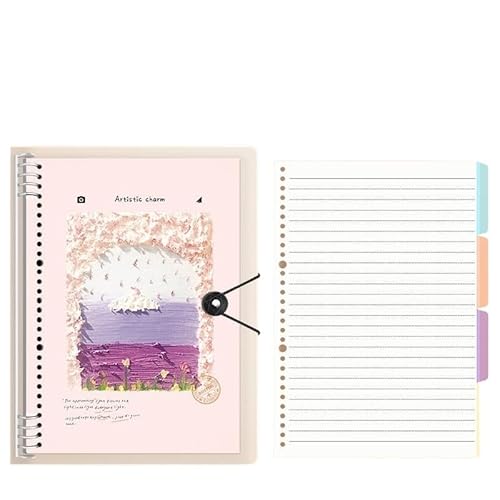 SHBHWS Art Little Fresh Loose Leaf Removable Notebook Stationery Notebook Office Supplies(E Horizontal line,B5) von SHBHWS