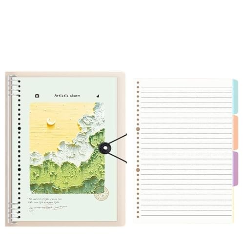 SHBHWS Art Little Fresh Loose Leaf Removable Notebook Stationery Notebook Office Supplies(G Horizontal line,B5) von SHBHWS