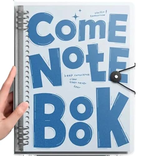 SHBHWS Detachable B5 Loose-leaf Notebook Thick Horizontal Lines Hand Account Notepad Book Waterproof Creative Detachable Notebook(Light blue) von SHBHWS