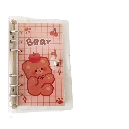 SHBHWS Handkonto-Loseblatt-Notizbuch-Set, Mädchen-Herz, abnehmbare Spirale, Buch, Notizblöcke, Schreibwaren(Apple bear) von SHBHWS