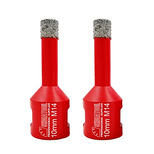 Diamant Fliesenbohrer 10mm - 2 stücke M14 Diamantbohrer Lochsäge für Fliesen Porzellan Keramik Marmor Granit Bohrungen, für Winkelschleifer Diamant Fliesenbohrer 10mm - 2 stücke M14 Diamantbohrer Lochsäge für Fliesen Porzellan Keramik Marmor Granit Bohrungen, für Winkelschleifer von SHDIATOOL